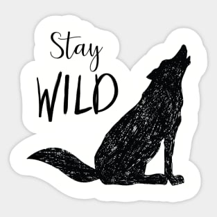 Stay Wild - Wolf Sticker